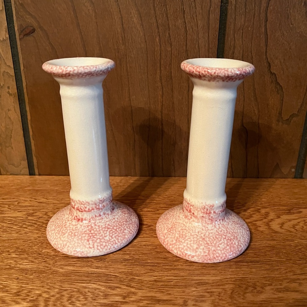 Country Stoneware Candlesticks